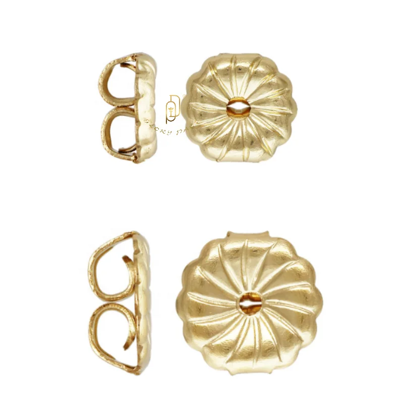 GP Premium Earring Back Swirl 14K Gold Filled Ear Nuts Back Stoppers for Permanent Jewelry Findings & Components Wholesale