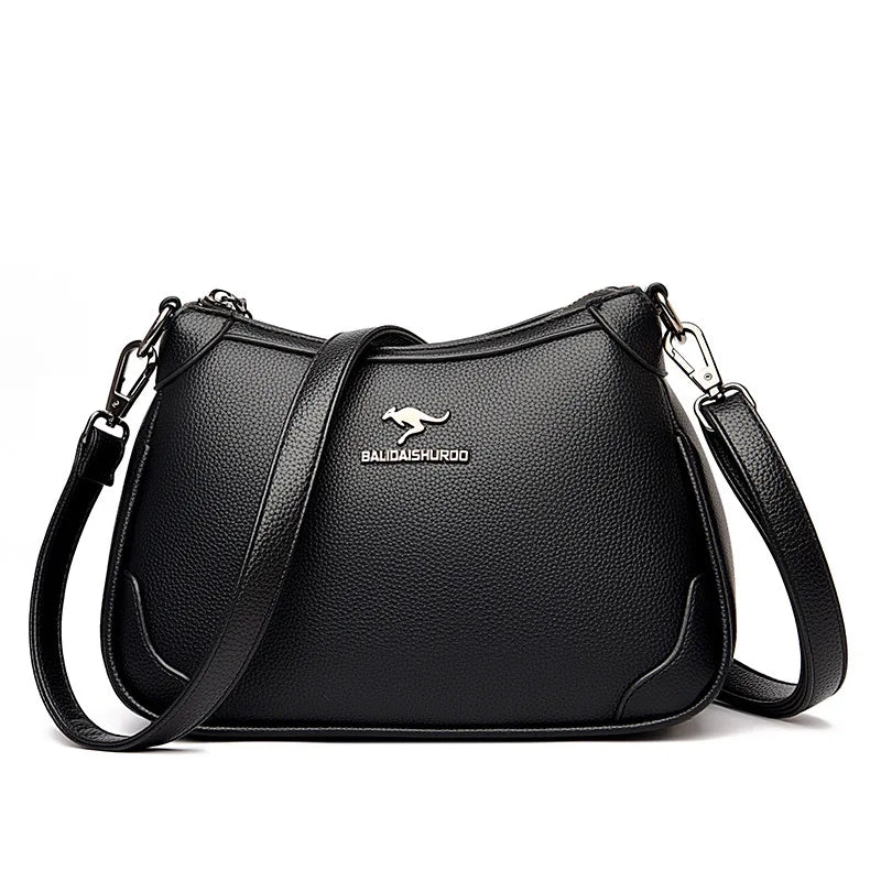 Wholesale Fashion Soft Leather Tote Bags Vintage Casual Ladies Handbag Shoulder Diagonal PU Leather Women's Bag