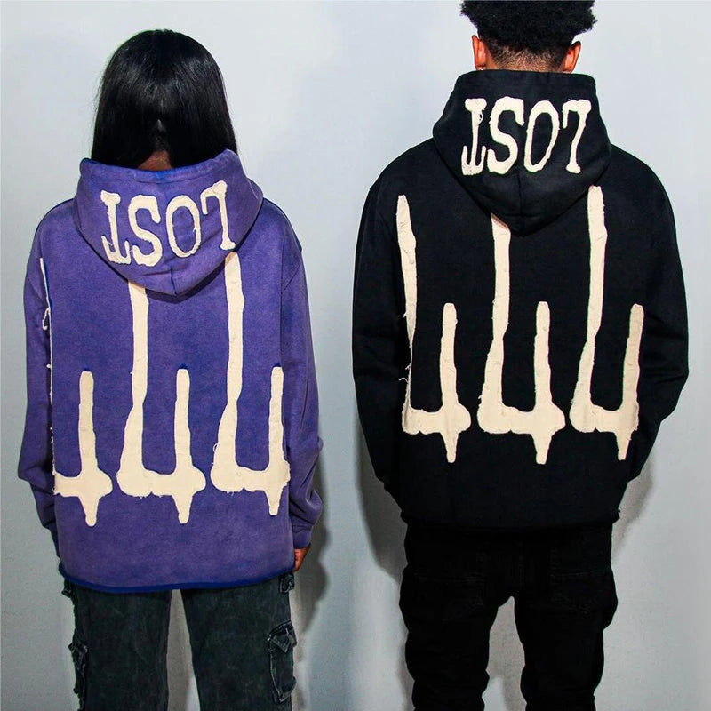 Custom Heavyweight 500 600 Gsm Stone Washed 100% Cotton Acid Wash Distressed Embroidered Embroidery Hoodie Manufacturers