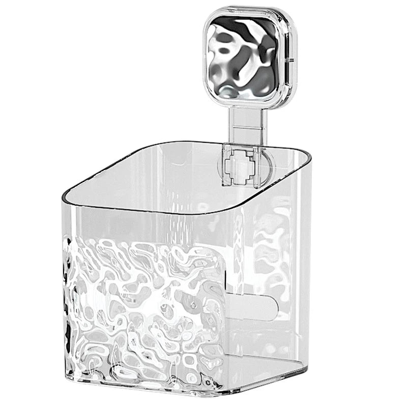 Wall-mounted Suction Cup Plastic Save Space Storage Box Bathroom Holder Removable Storage Racks Bathroom Organizer