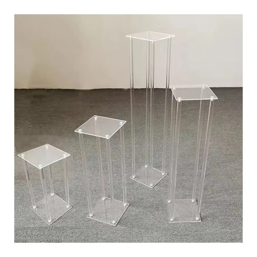 BJ210304-41 Clear Acrylic Flower Stand Wedding Decoration Acrylic Table Centerpieces 40cm