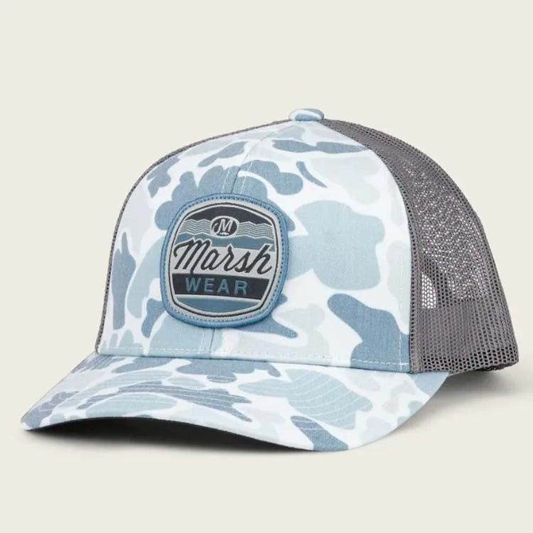 Wholesale Custom Patch Logo 3D Embroidery High Quality 5 Panel Pre-Curved Brim Old School Camo Mesh Richardson 112 Trucker