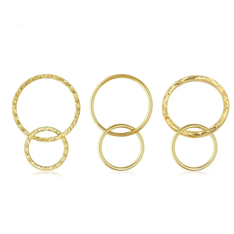 NO Tarnish GF 14K Gold Filled Double Jump Rings Interlocking for Earring Necklace Making Jewelry Findings Accessories