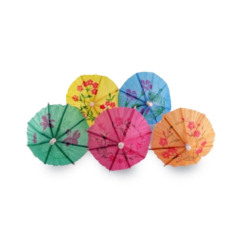 Colourful Umbrella Toothpicks Wooden Sticks
