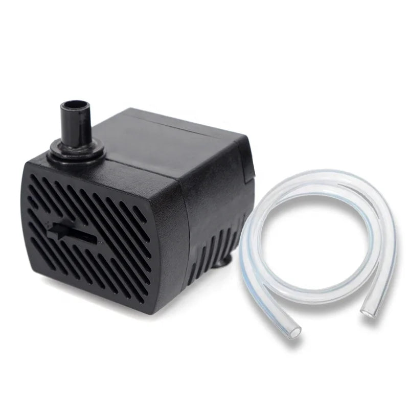 2.5W Plastic Aquarium Fish Water Pump 200L/H Eco-Friendly for America & Japan Markets Pond Hydroponics Fountain Equipped Tubi