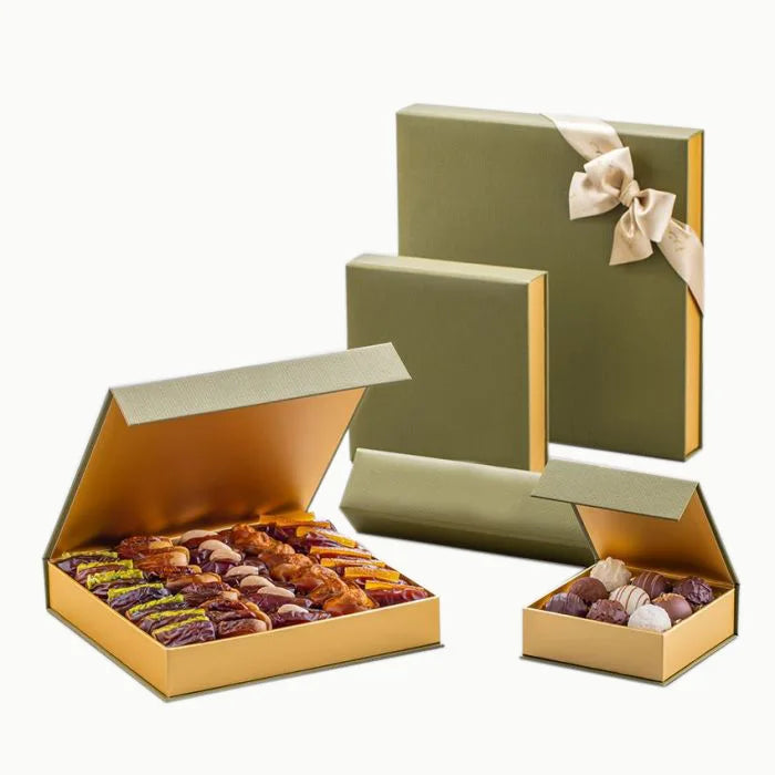 Custom Luxury Paper Packaging Box Eid Al-Fitr Mubarak Gift Box Chocolate Packaging Box  for 4 6 8 12 32Piece Chocolate Packag