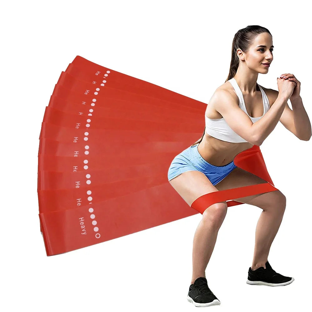 Elastic Stretch Yoga Workout Gym Fitness Bands Latex Loop Exercise Resistance Bands for Physical Therapy Fitness Body Buildin