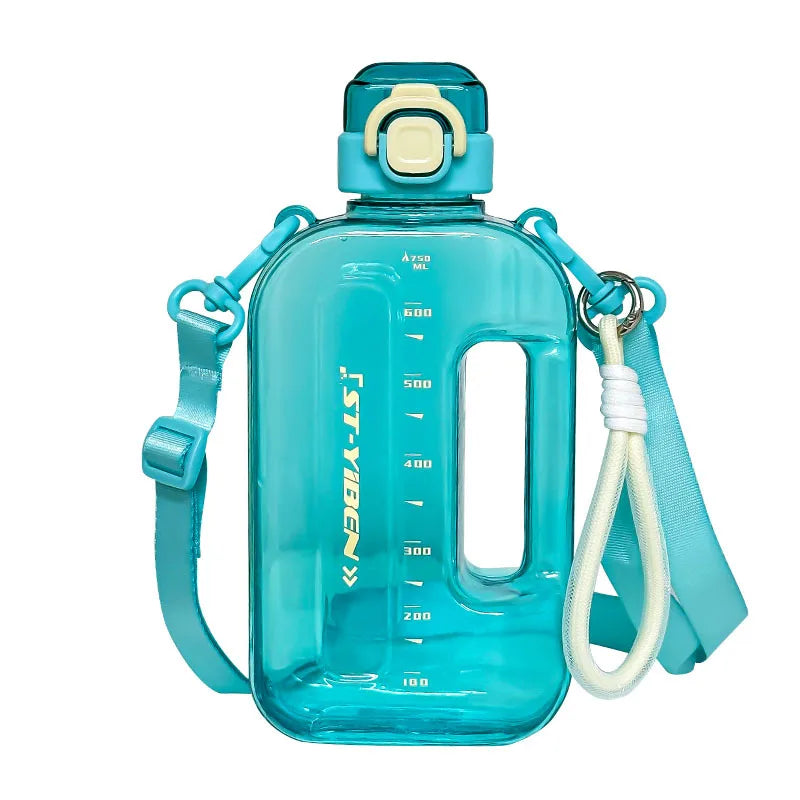 Logo Custom 750ml Transparent Plastic Water Bottle Sport clear Drinking Water Clear Portable Kids Water Bottle