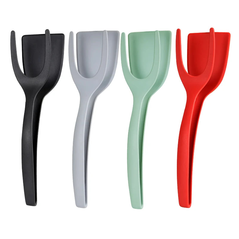 Hot Sale Nonstick Kitchen Food Clip 2-in-1 Spatula Breakfast Pancake Fried Egg Double Spatula