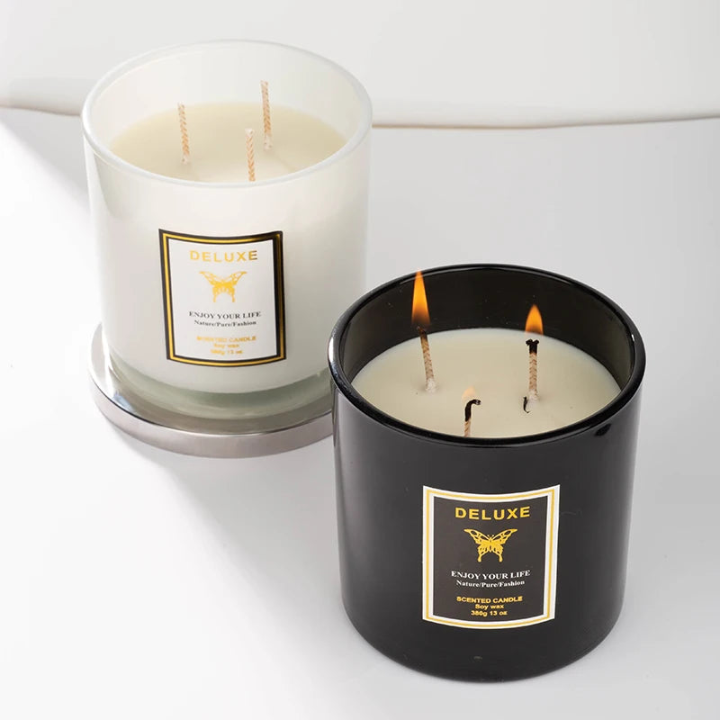 14OZ Manufacturers Essential Oil Aesthetic Scented Candles Fragrance Soy Wax Scented Candle Cup Glass Candle