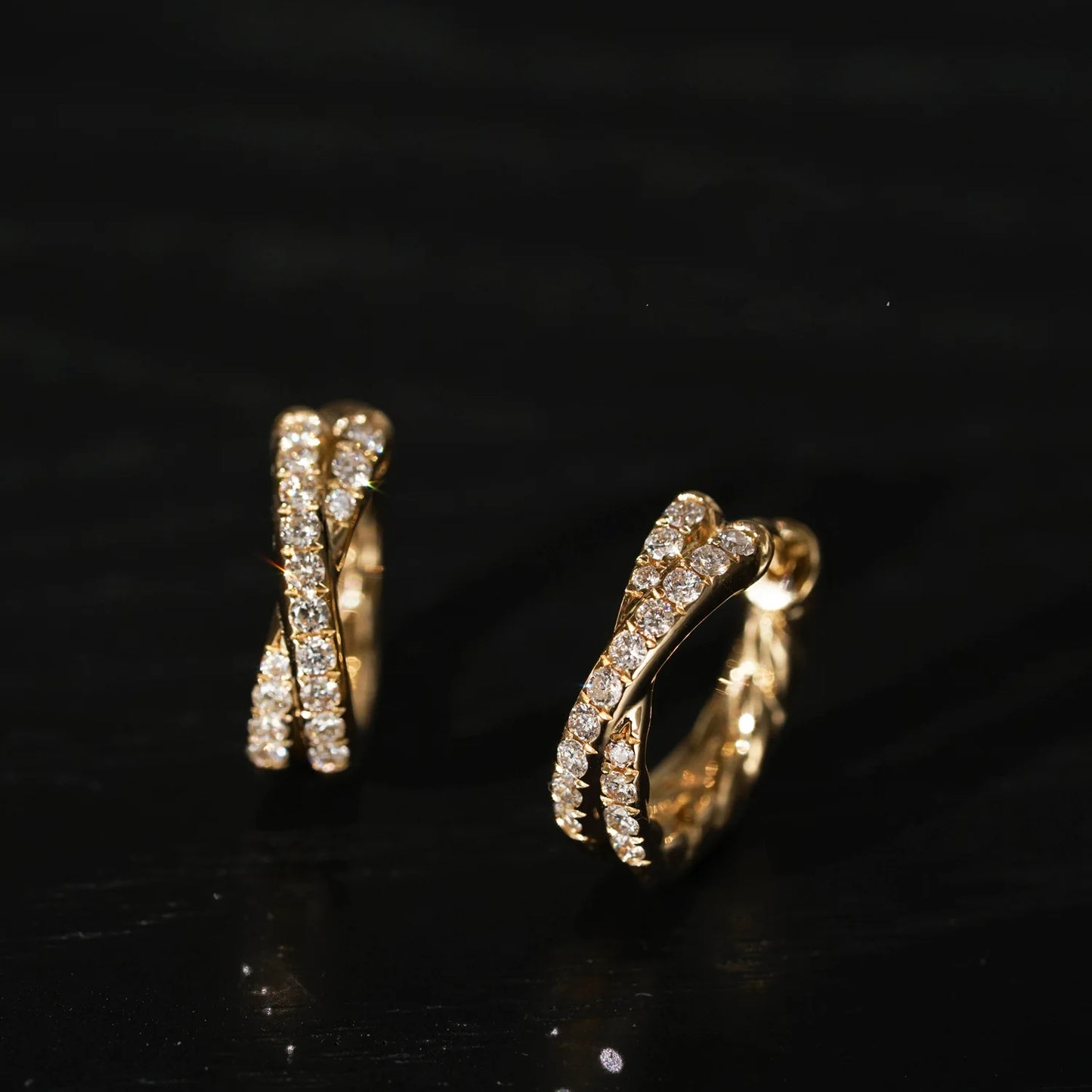 Fine Jewelry 18K Gold Plated Vintage Double Layers Cross Zircon Hoop Earrings 925 Sterling Silver Women Jewelry