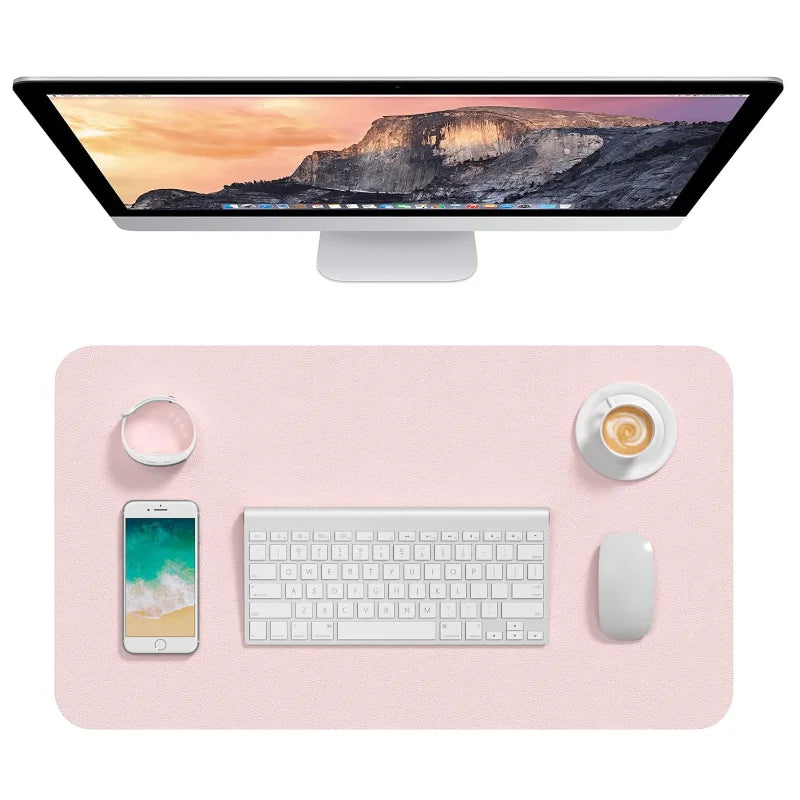 Custom PU Leather Desk Mat with Mouse Pad Personalized Office Desk Organizer Business & Promotional Gift Accessory