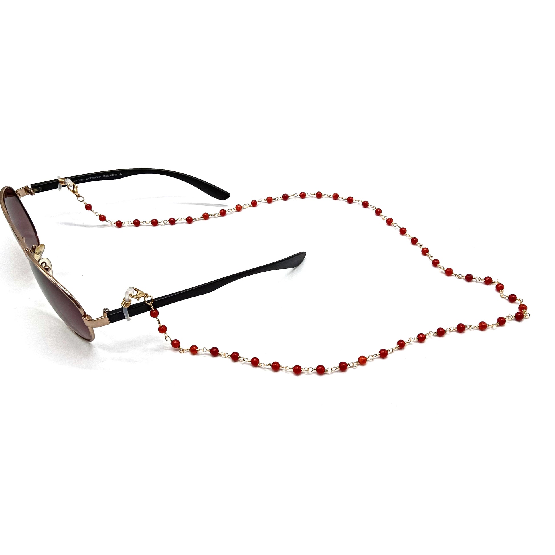 Decorative Glasses Chain With Hook Sunglasses Chain Beaded Metal Eye Glass Chain Facemask Holder Necklace