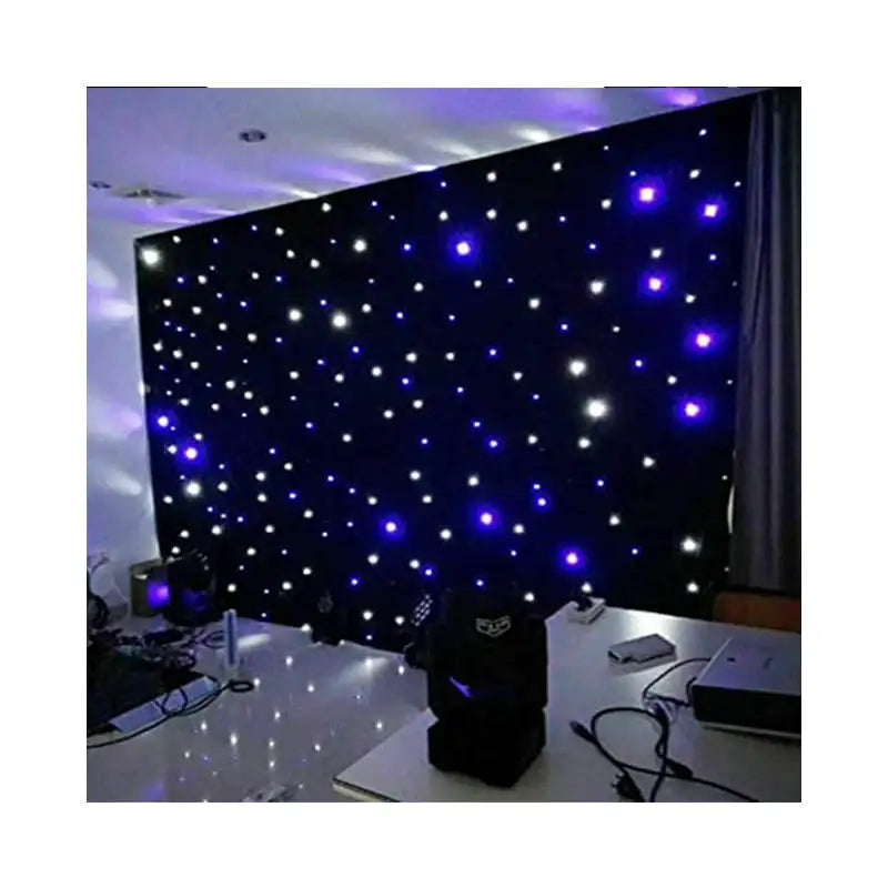 Backdrop Starlit LED Wedding Cloth Stage Lights  LED Star Curtain for Church