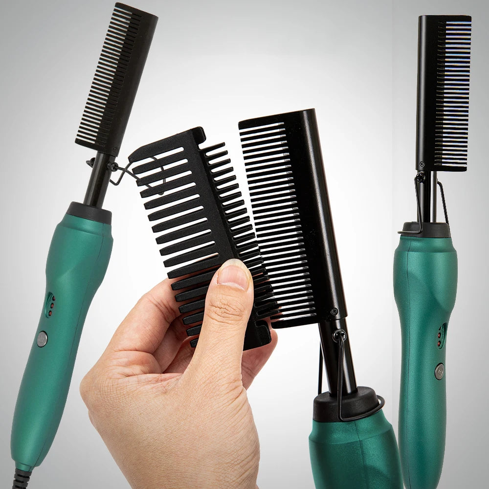 Leeons Professional Not Hurt Hair Straightener Comb Dry Wet Dual Use Hair Electric Hot Comb