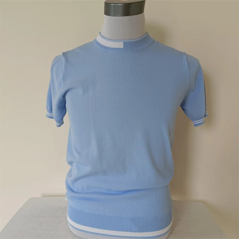 Modal Knitted Crew  Neck  Men Sweater Man Pullovers Male T-shirt