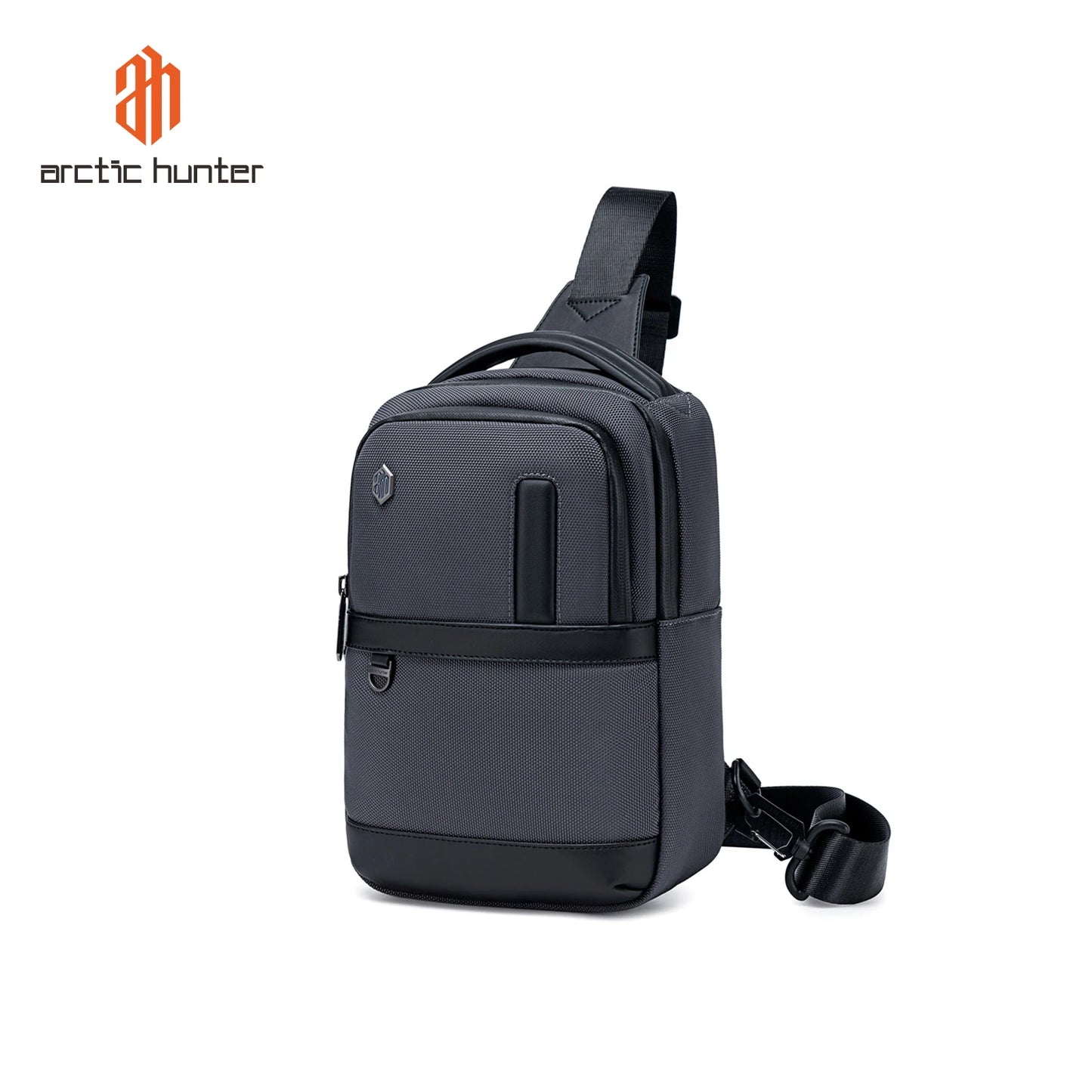 Arctic Hunter Business Messenger Sling Bag Lightweight Waterproof Polyester Letter Pattern Durable Men's Daily Use Outdoor Ba