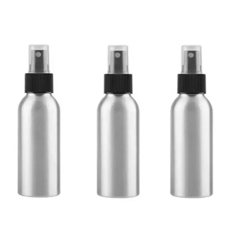 Factory Focus Brand 100ml 120ml 250ml Aluminum Non-Spill Smooth Ribbed Closure Empty Refillable Bottle Cleaner Customizable