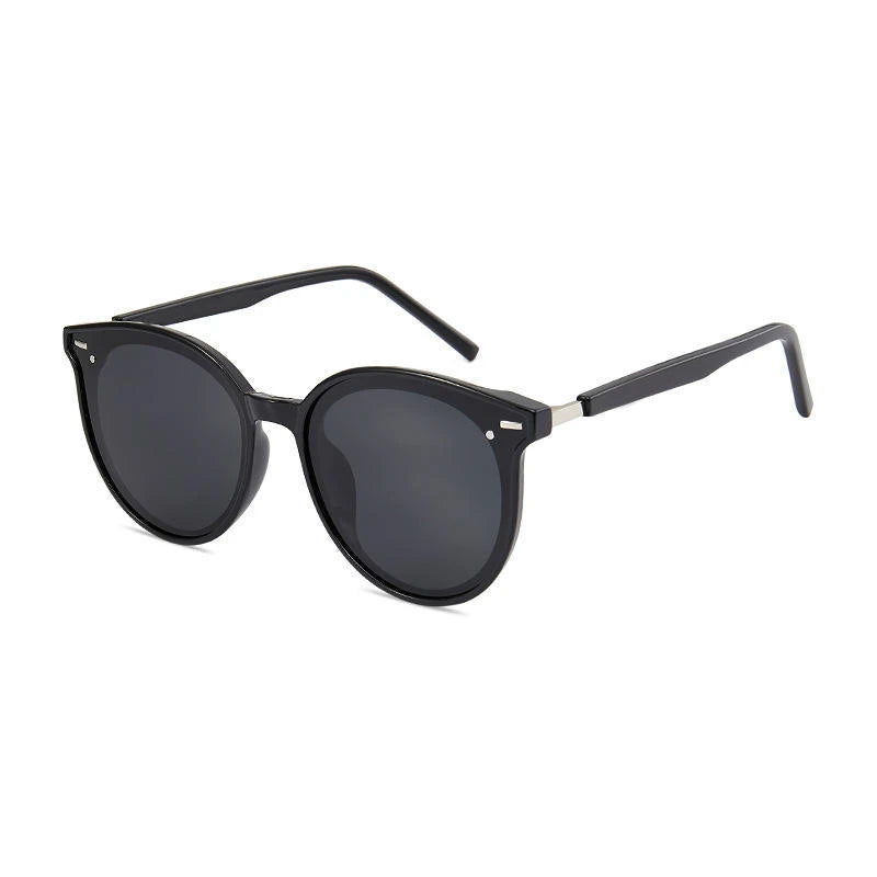 Hot Acetate Fashion's New Selling Wholesale Retro Sunglasses Personalized Women's Men's Sun Glasses Black Black Metal Frames