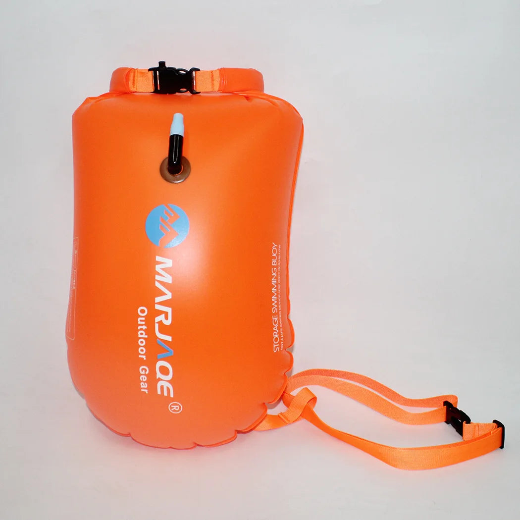 Outdoor PVC Waterproof Swim Buoy with Dry Bag Inflatable Storage Flotation Rafting Drift Bag River Life-saving Swimming Buoy