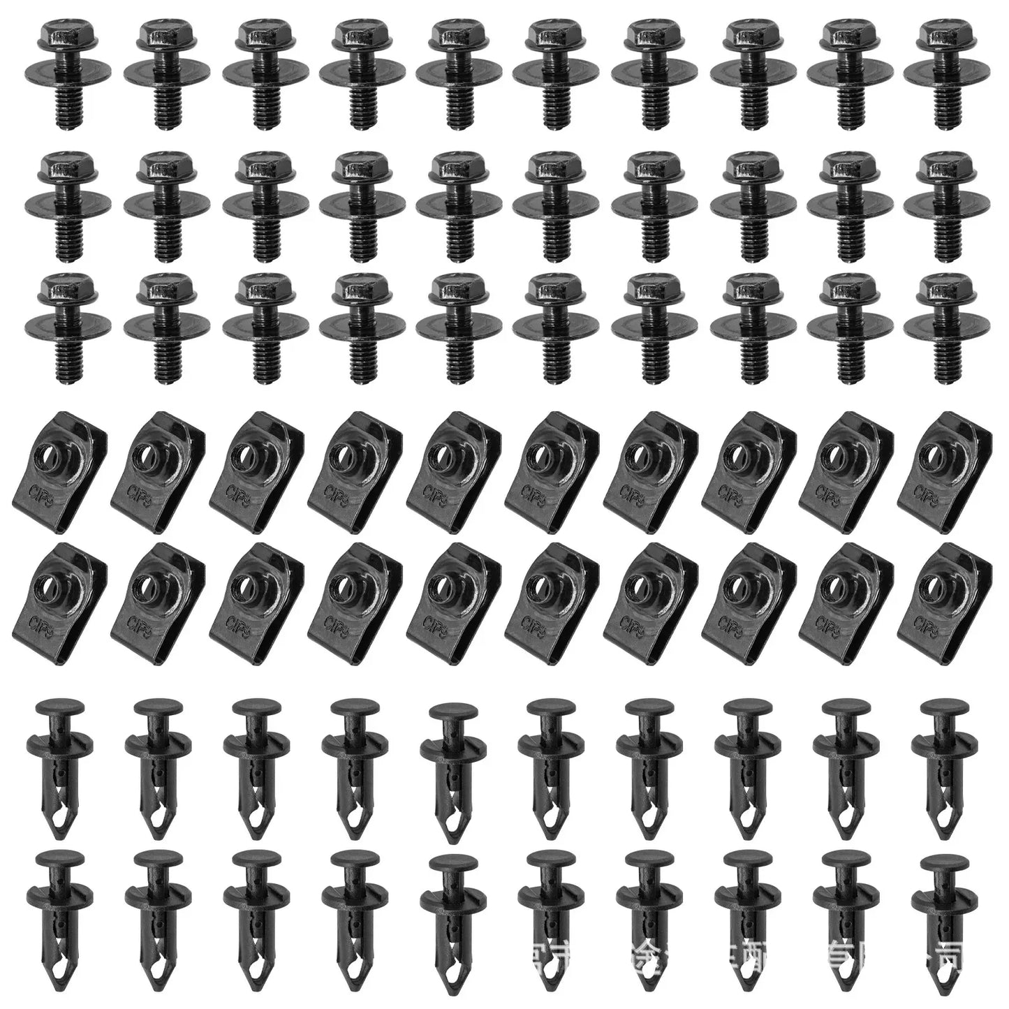 Screws Automotive Bonnet Protective Body Screws Bumper Fender Lining Push-Pull Metal U-Type Insert Anchor