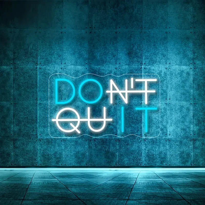 Neon Sign Neon Strip Number Letter Light Baseball Fan Neon Sign for DonT Quit