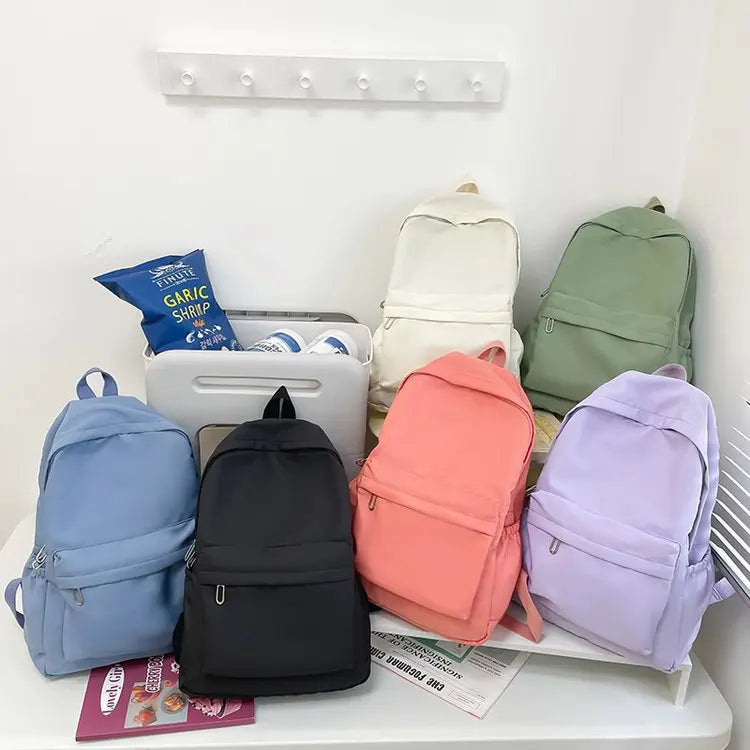 Wholesale Fashion Custom Zipper Waterproof Nylon Backpacks-Big Capacity Travel Unisex Blank Pattern
