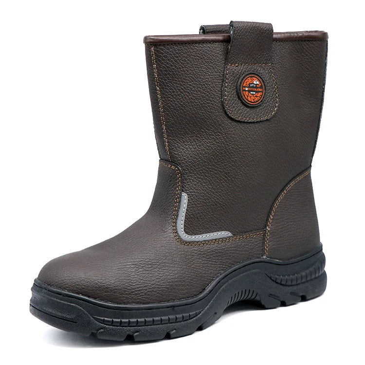 MaxiTough All Seasons High Cut Safety Boots Soft Rubber Outsole Steel Toe Puncture-resistant Construction Factory Safety Shoe