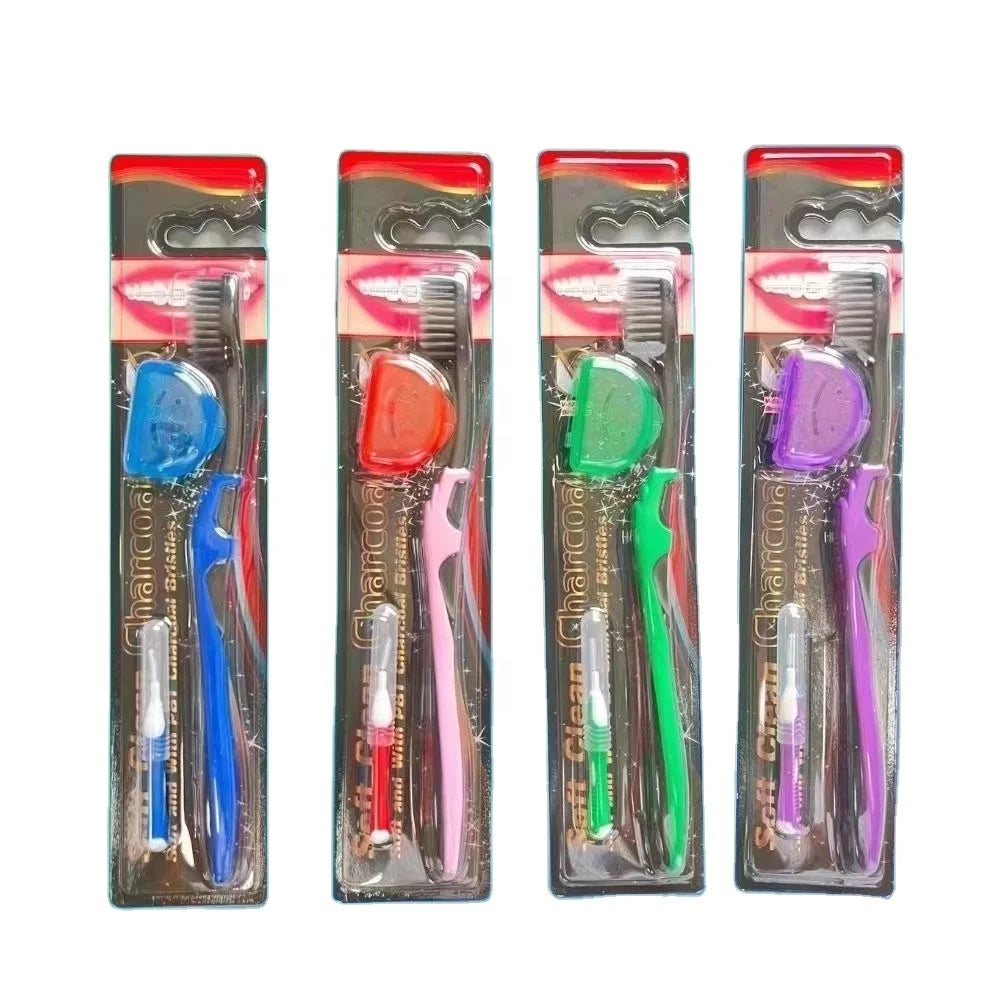 Wholesale Soft Bristle Orthodontic Tooth Brush Orthodontic Toothbrush with Interdental Brush
