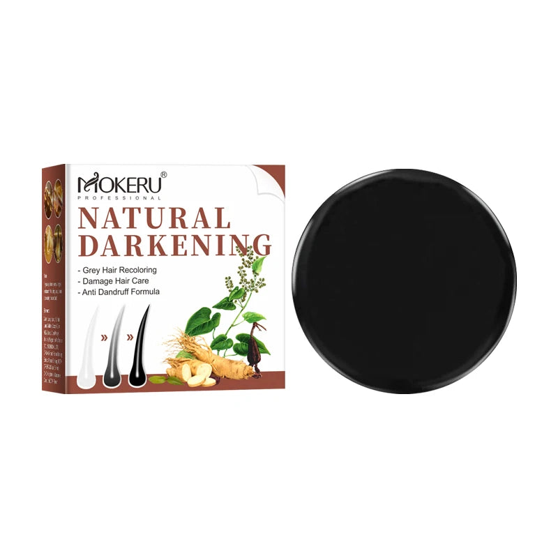 Wholesale for Herbal Extract Permanent Dark Hair Dye Shampoo Bar Soap Moisturizing Repair Essence for Damaged Hair Coloring