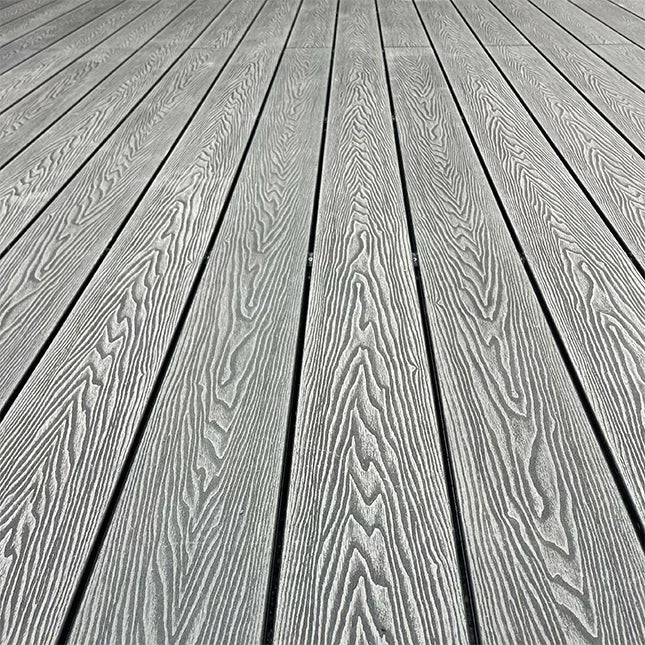 Modern 3D Embossed Wood Grain Decking CO-Extruded Waterproof Wood Plastic Flooring Outdoor Anti-Slip WPC Decking Easy Click