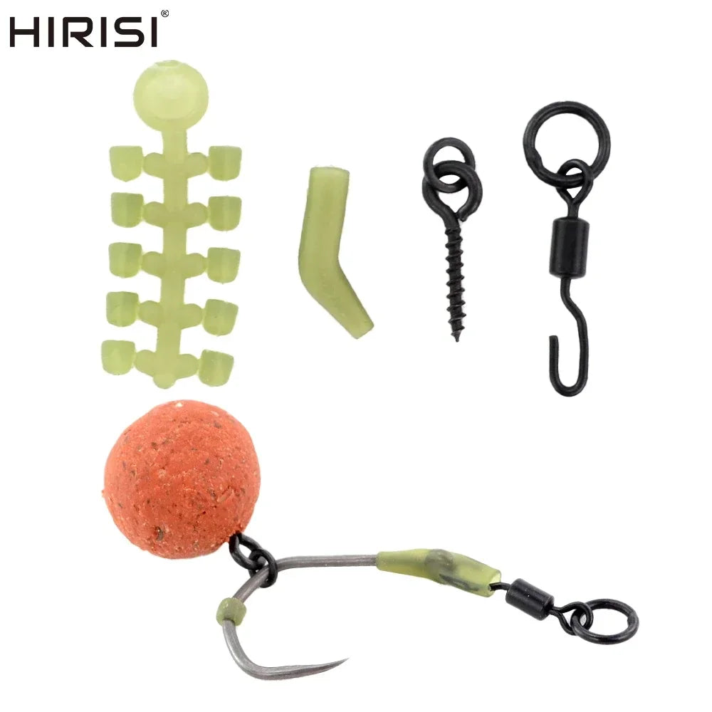 Hirisi Carp Fishing Swivel Quick Change Rubber Beads for Fish Hook Fishing Anti Tangle Sleeves Accessories M13-2