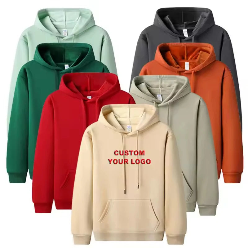 Customized Heavyweight Autumn and Winter Unisex Fleece Hooded Sweatshirt Slogan Hoodie for Cropped Womens Hoodies
