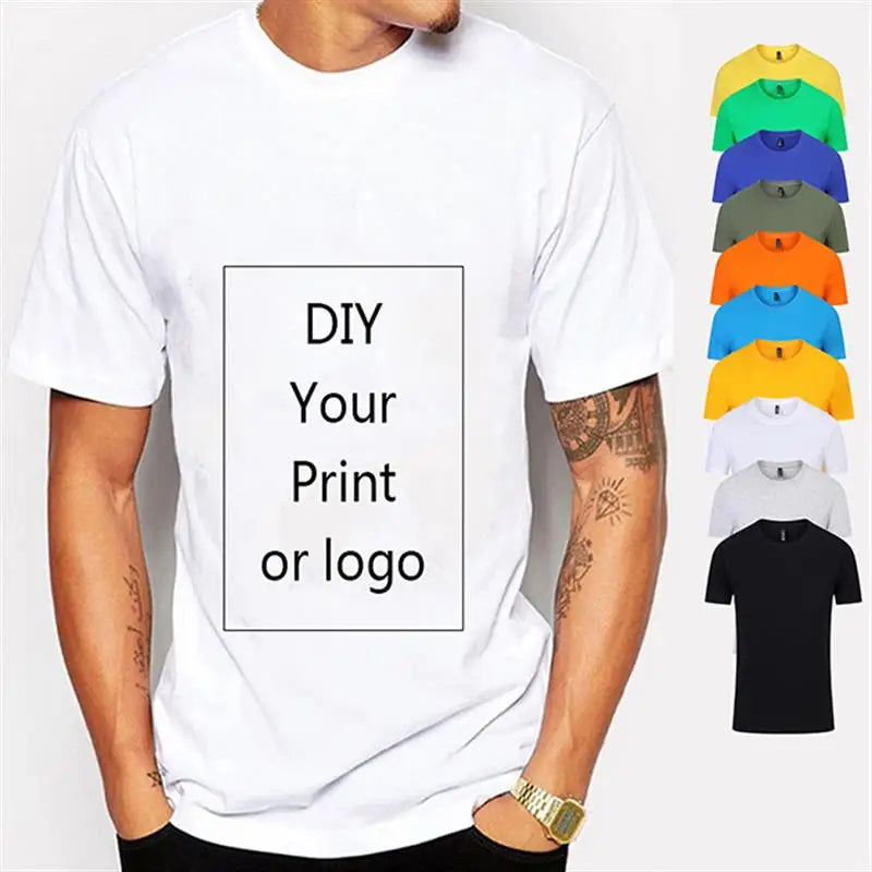 180g 7900 Plain Plus Size Men's T-shirt Cotton Custom Oversized Men Tshirts White Blank Mens t Shirt