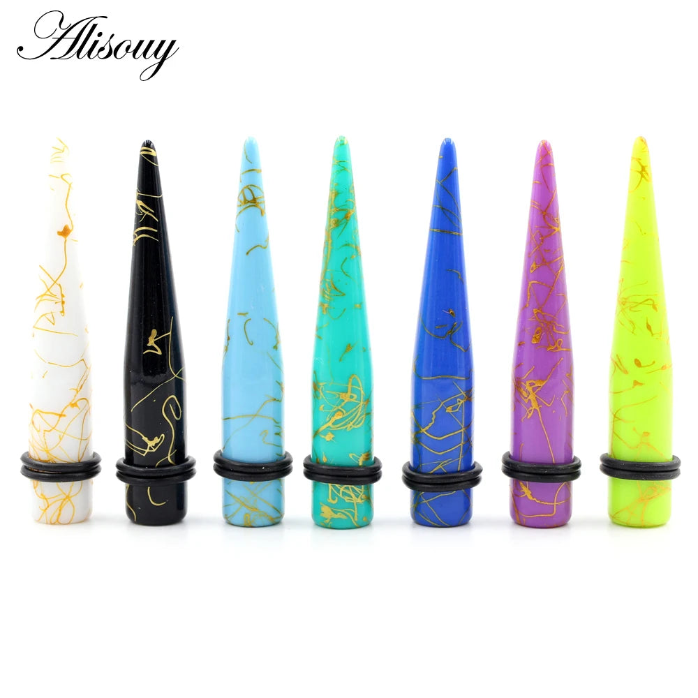 Wholesale 1.6mm-20mm Line for Cone Acrylic Ear Taper Gauges Tunnels Plugs Stretcher Expander Wedding Gift Earrings Piercing