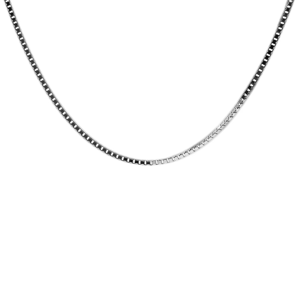 925 Sterling Silver 2mm Necklace Box Chain All Matching Pendant Accessories Men's and Women's Fine Jewelry