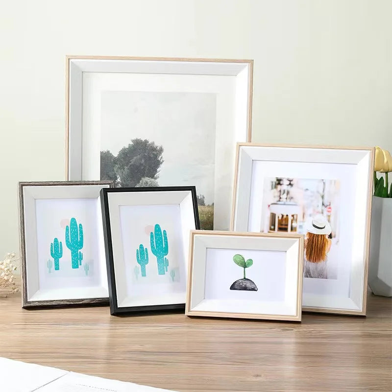 2024 Hot Sale Nordic Minimalist 6-10 Inch A4 Customize Size MDF Photo Frame for Table Wall Decoration