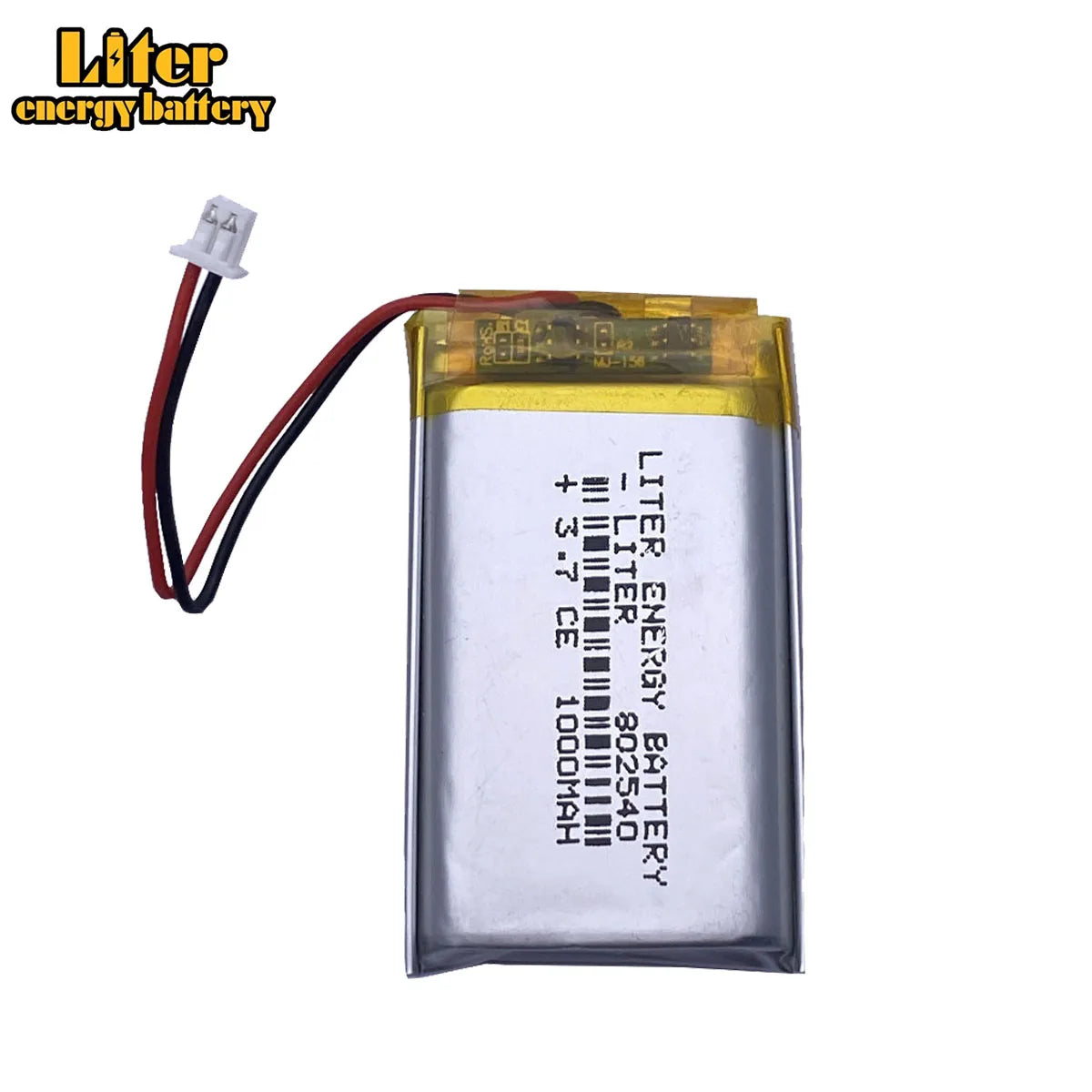 802540 1000mAh Lithium Battery 3.7V Rechargeable Li-polymer Battery With Pcb  for 1.25mm Connector