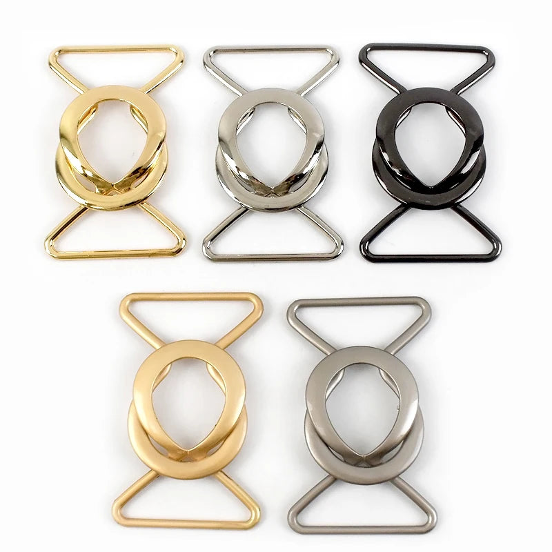 Deepeel AP2213 40mm Garment Accessories Zinc Alloy Belt Connect Buckles DIY Clothing Overcoat Decorative Waistband Clasp Buck