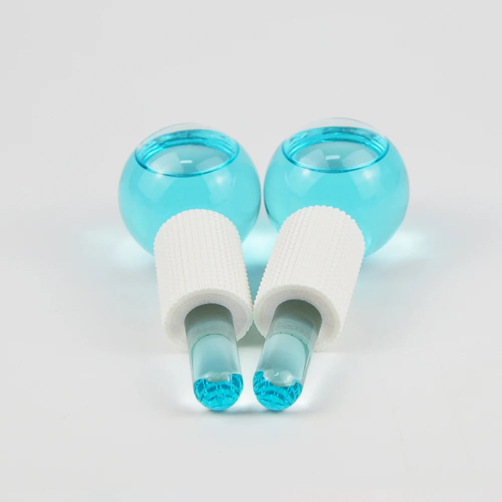 Custom logo Print Beauty Products Ice Globe Facial Massager Reduce Puffiness and Headaches Ice Globes