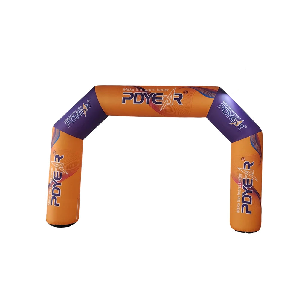Outdoor Sport Event Trade Show Market Advertising Rainbow Inflatable Archway 500D Oxford Dye Sublimation Printing Race Finish