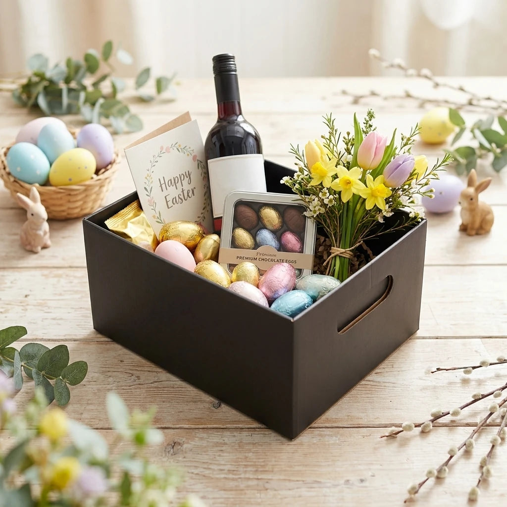 Big Size Shipping Chipboard Party Birthday Easter Packaging Charcuterie Gift Storage Black Cardboard Grazing Box