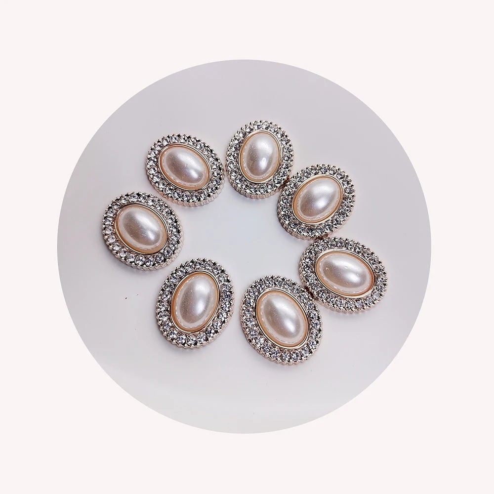 Mixed Sewing Heart Round Pearl Rhinestone Crystal Stone Sew on Applique for Dress Headwear Accessories Jewelry Making