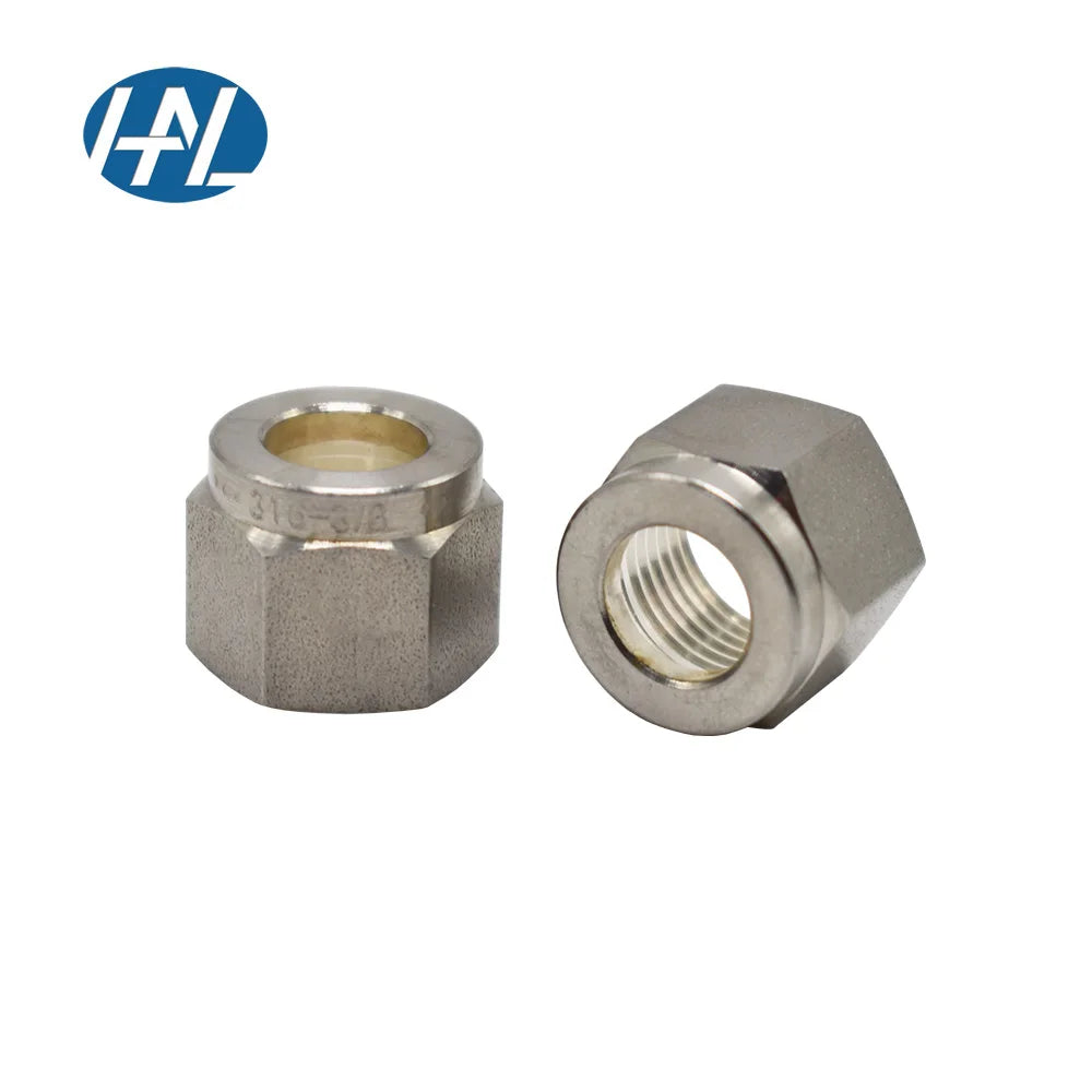 HAL-LOK High-Pressure 316 Stainless Steel Hex Compression Nut Ferrules Set 1/16'' 1'' Tube OD Galvanized Finish CLASS 4 GB