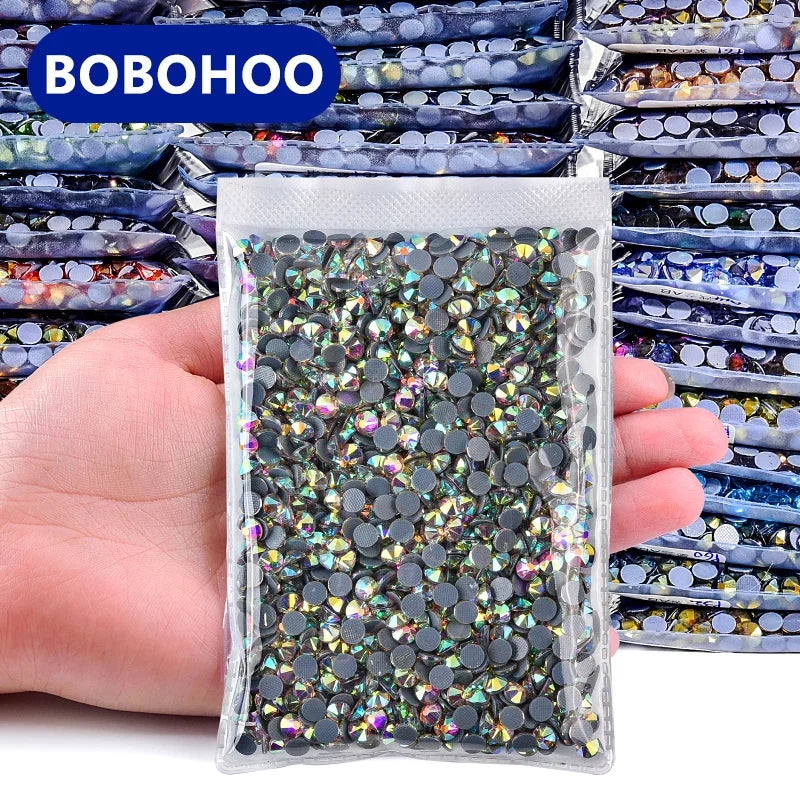 BOBOHOO 8 Big 8 Small Hotfix Ss16 Ss20 Ss30 Crystal AB Iron on Rhinestones Hotfix 2088 Flatback Rhinestones for Clothing Stra