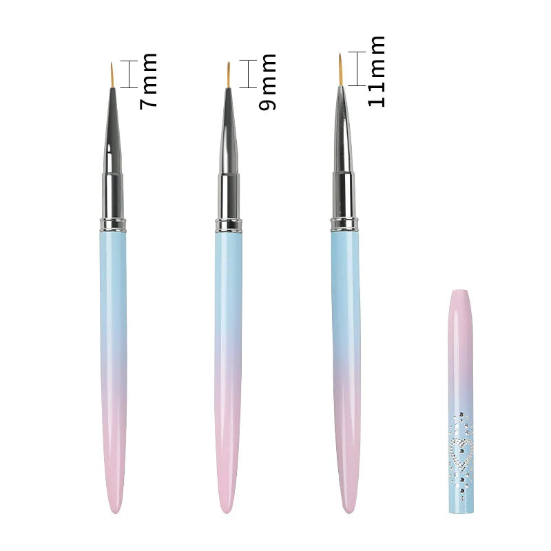 Wholesale Nail Art Striping Liner Brush Long Lines Thin Details UV Gel Painting Fine Drawing Brushes