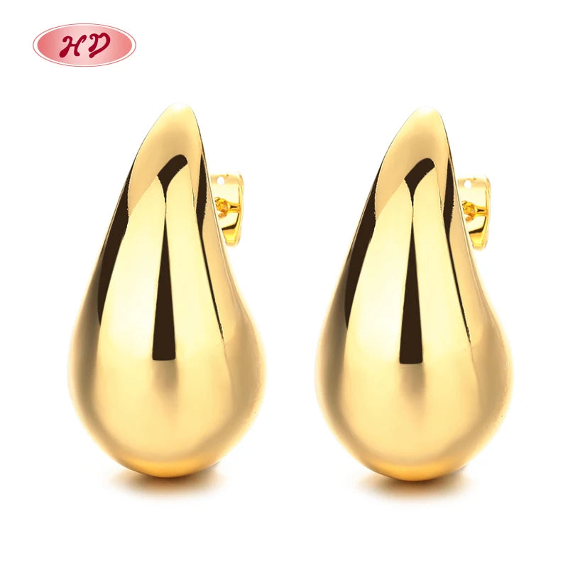 Best Price Micro Fashion Chunky Huggie Hoop Gold Plated 18k Zirconia Women Engagement Fashion Hoop  Earrings for Women Jewelr