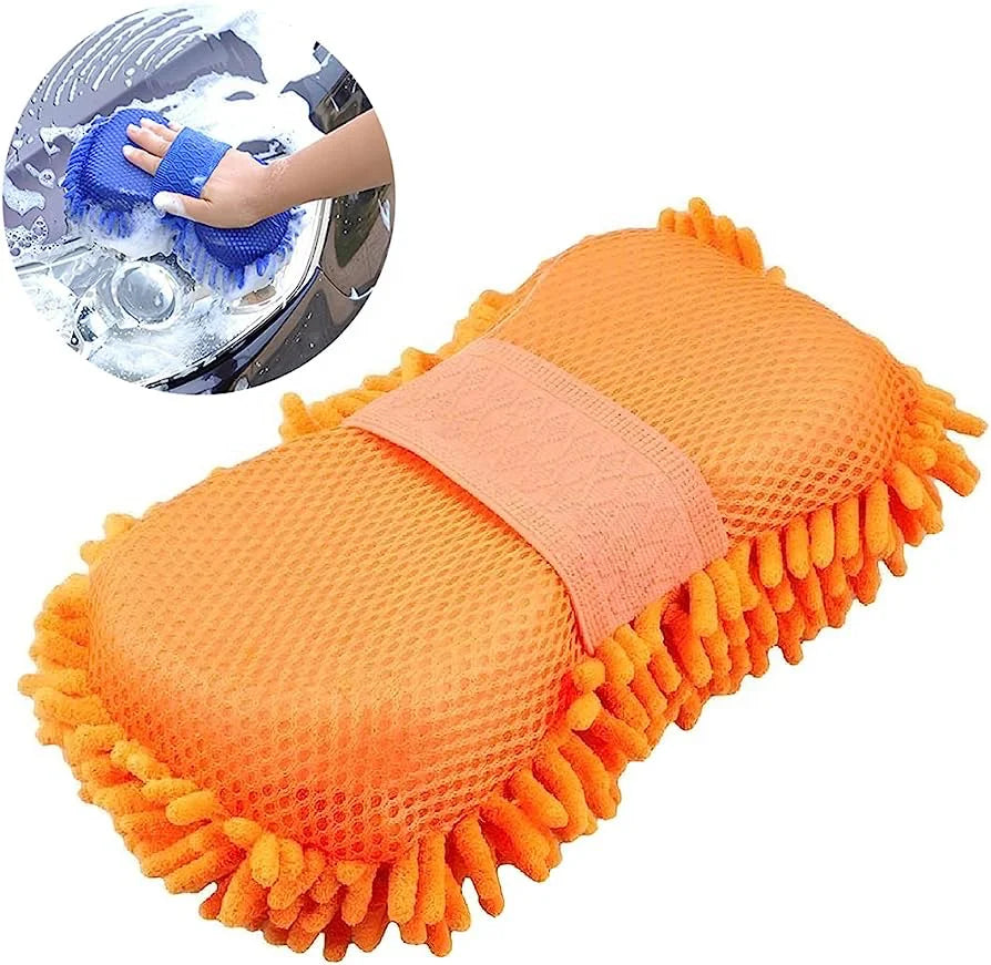 Hot Sale Chenille Polyter Microfiber Detailing Wax Applicator Foam Buffing Polishing Wax  Sponge