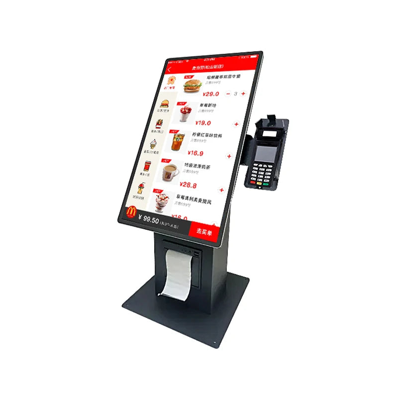 15.6 Inch Desktop Printer QR Code Scanner POS Terminal Drink Vending Machine Android Touch Screen Self Service Automatic Paym