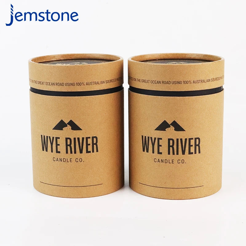 Customized Size Bio-Degradable Tea Kraft Paper Tube Packaging Stamped and Vanishing Print Handling for Beverage Industry